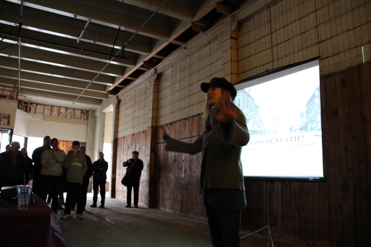 Kelly Dixon at First Friday event.